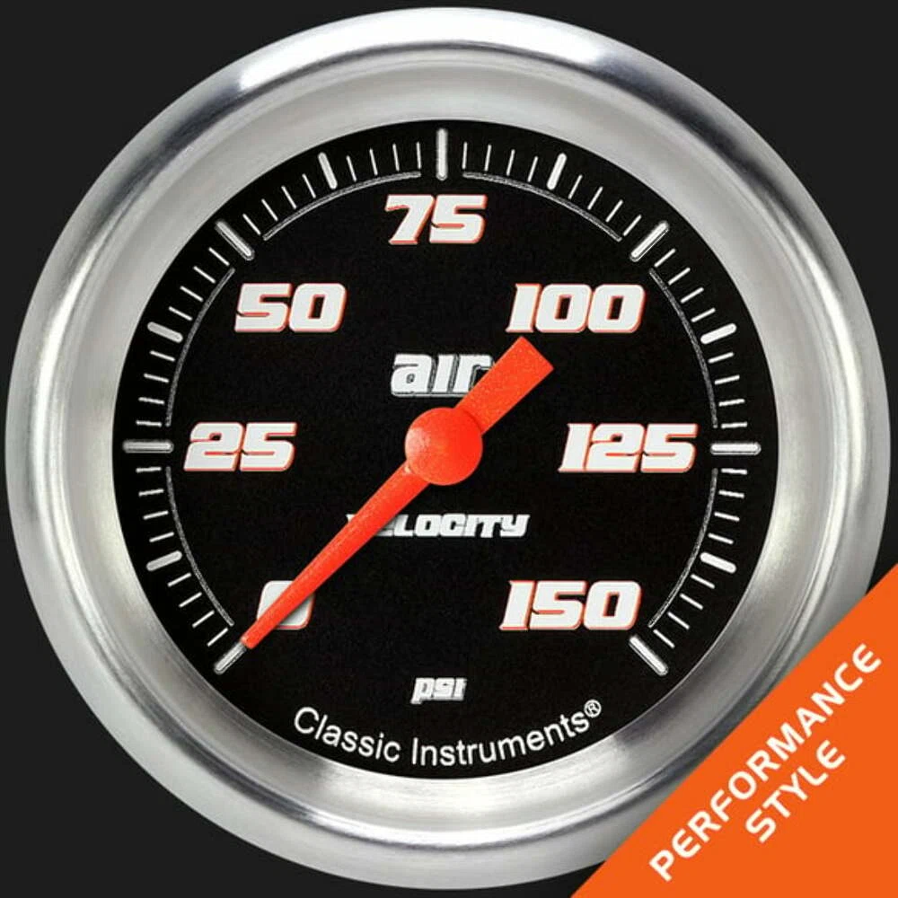 Velocity Black 2 5_8_ Air Pressure Gauge VS318BAPF